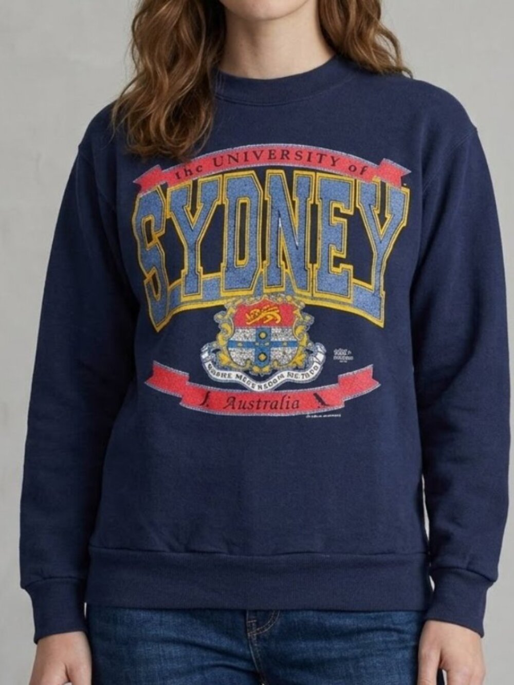 Vintage 1989 Sydney University Australia Crewneck Sweatshirt Shirt Women's L